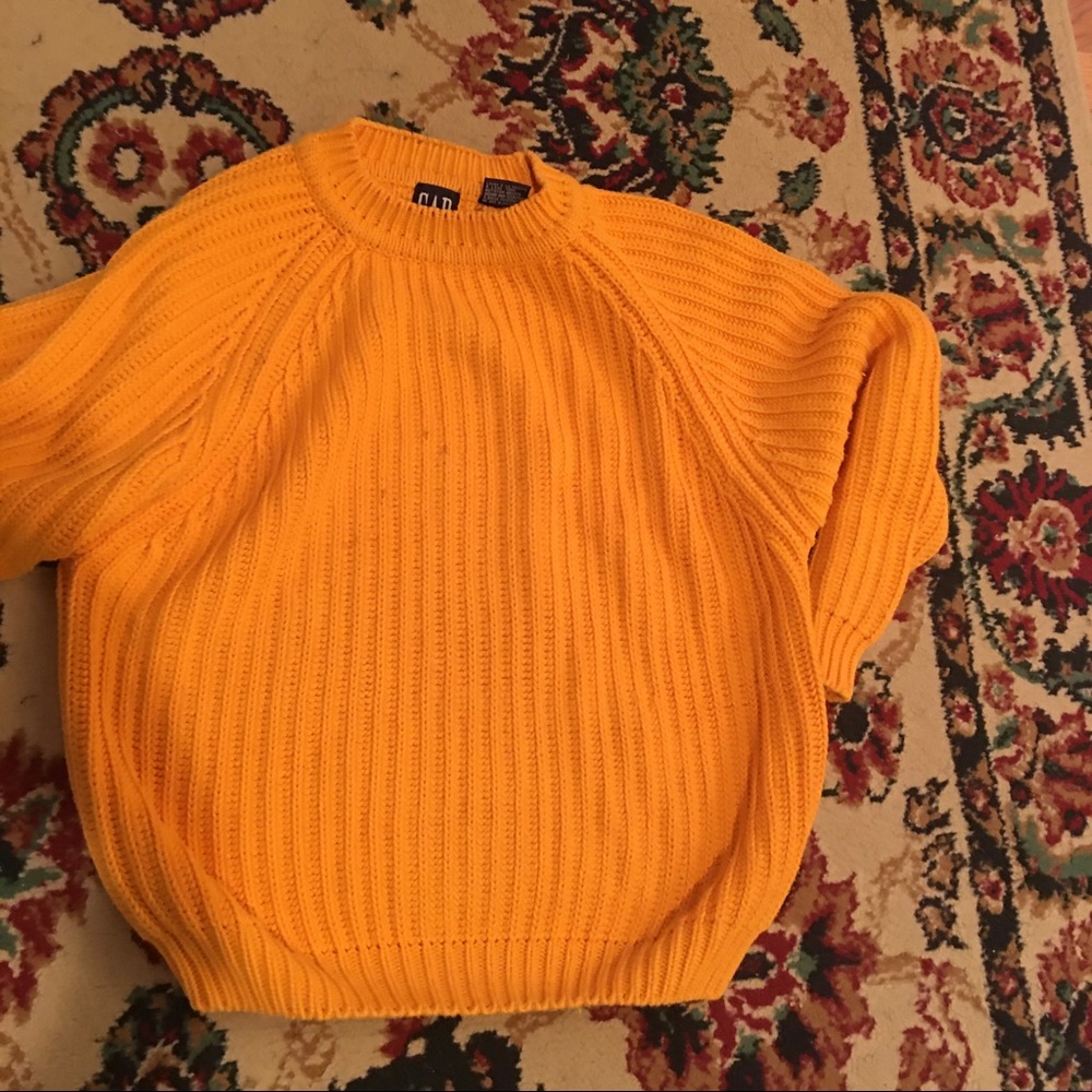 Halloween pumpkin bubble orange cotton sweater gap